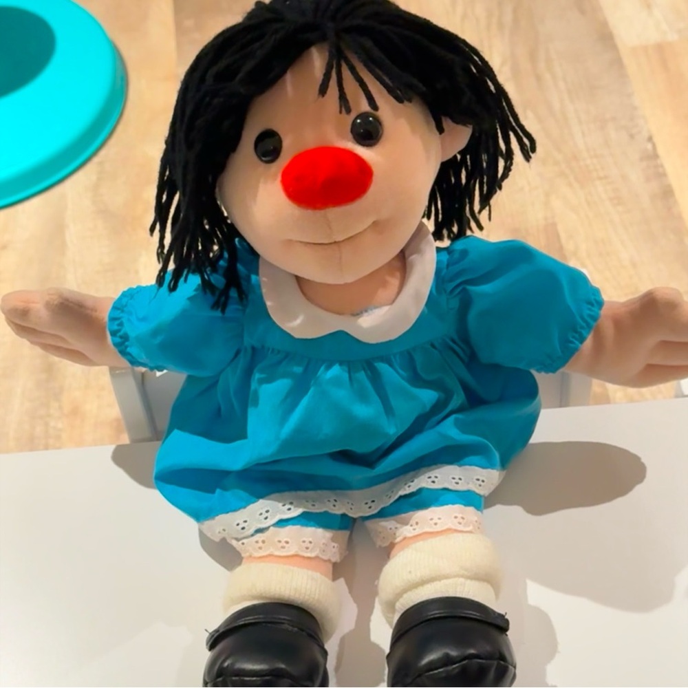 Blue Rag Doll with Black Hair